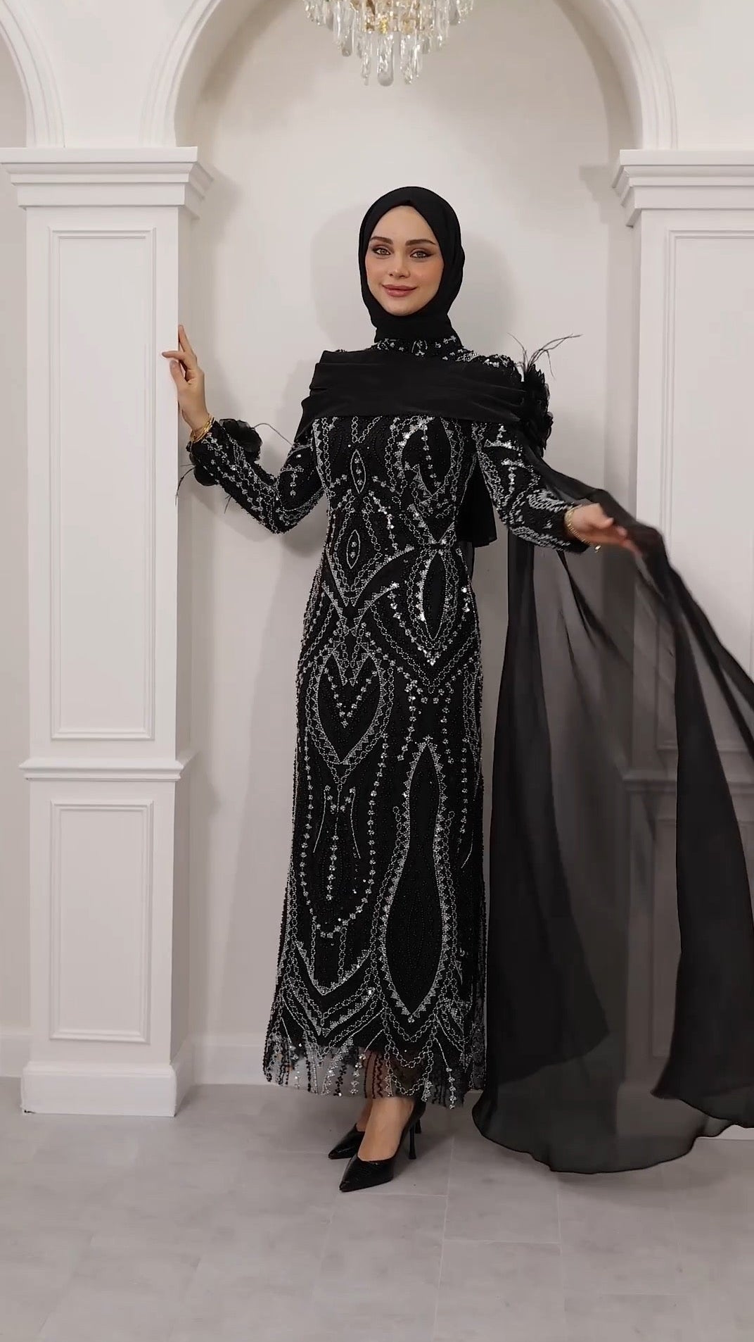 Taşlı kalem abiye